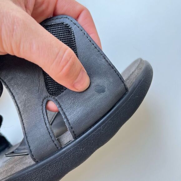 SAS Huggy Navy Leather Comfort Sandals Sz 9.5M – Retail $199 - Picture 8 of 8